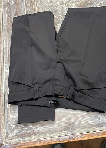 Kadın Siyah saten Kumaş Pantolon - Görsel 3