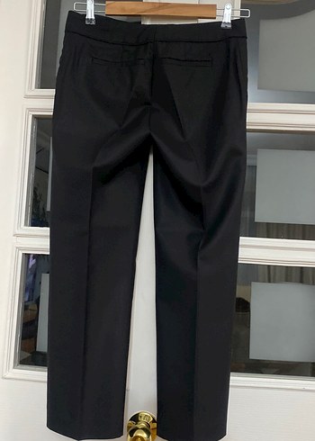Siyah Kemerli Kadın Ofis Kumaş Pantolon - Görsel 2