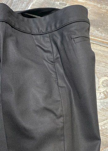 Siyah Kemerli Kadın Ofis Kumaş Pantolon - Görsel 5