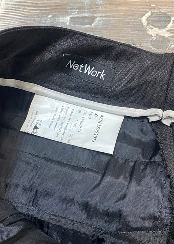 Siyah Kemerli Kadın Ofis Kumaş Pantolon - Görsel 4