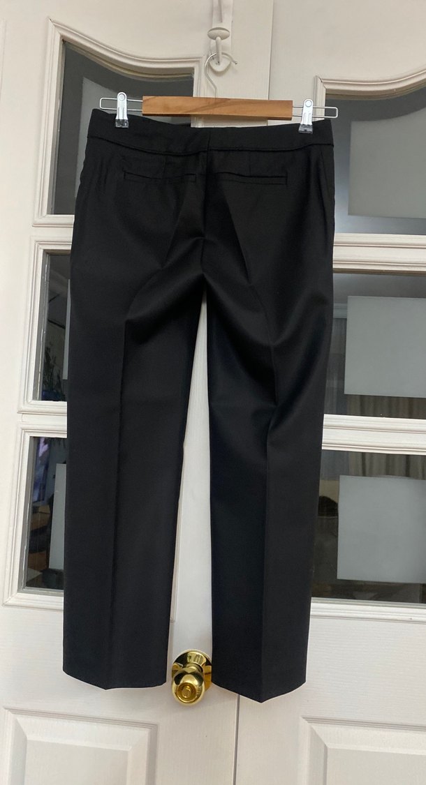 Siyah Kemerli Kadın Ofis Kumaş Pantolon - Görsel 2