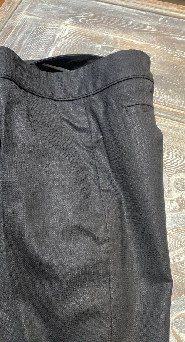 Siyah Kemerli Kadın Ofis Kumaş Pantolon - Görsel 5