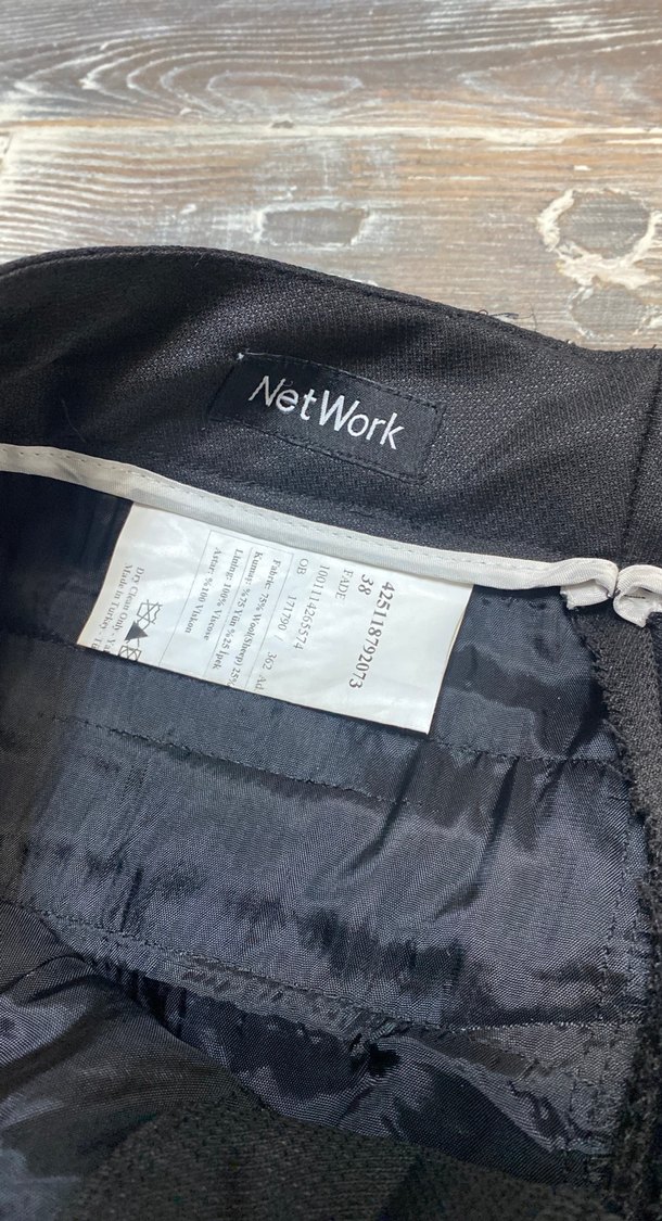 Siyah Kemerli Kadın Ofis Kumaş Pantolon - Görsel 4