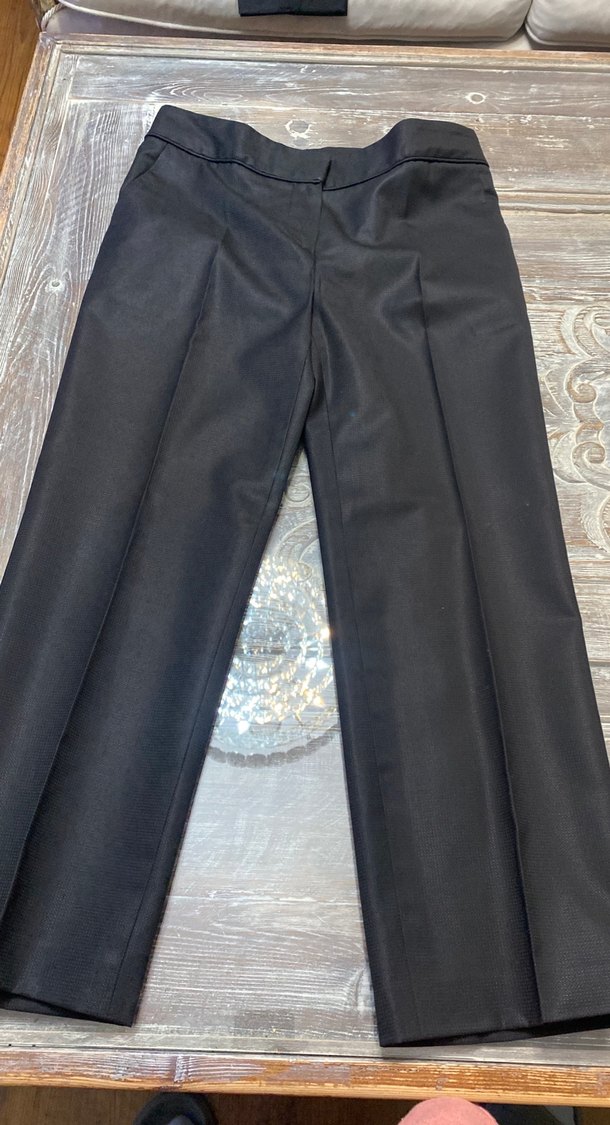 Siyah Kemerli Kadın Ofis Kumaş Pantolon - Görsel 3