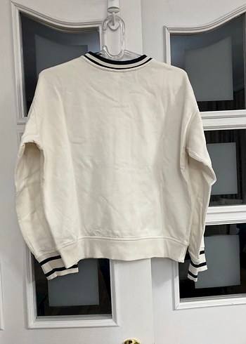 Beyaz Uzun Kollu Baskılı Sweatshirt - Görsel 3