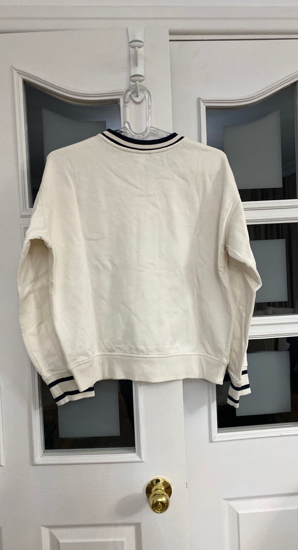 Beyaz Uzun Kollu Baskılı Sweatshirt - Görsel 3