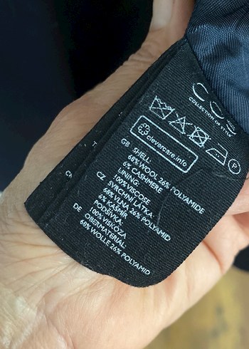 Düğmeli Lacivert Kaban - Görsel 5