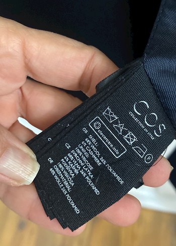 Düğmeli Lacivert Kaban - Görsel 4