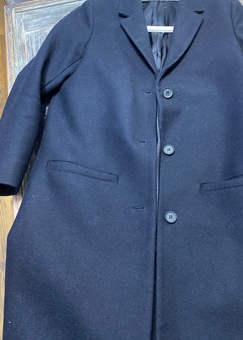 Düğmeli Lacivert Kaban - Görsel 7