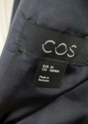 Düğmeli Lacivert Kaban - Görsel 3