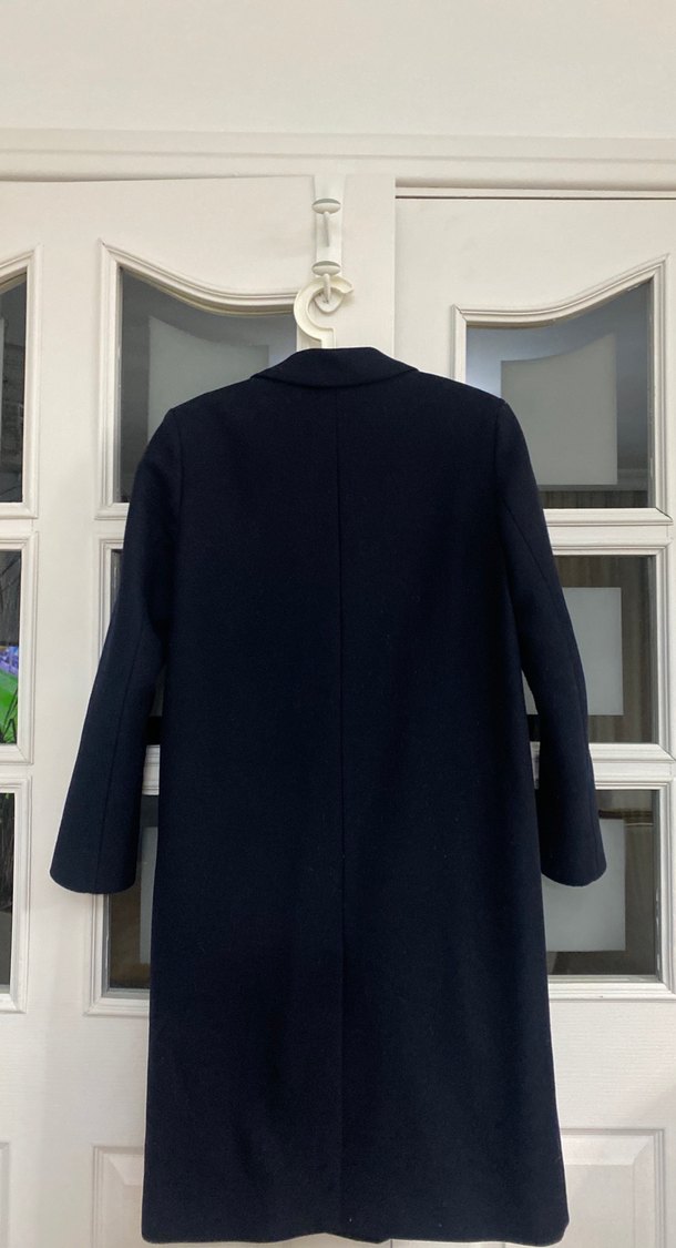 Düğmeli Lacivert Kaban - Görsel 2