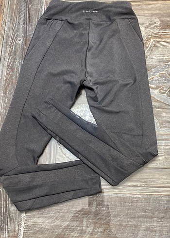 Gri Kadın Pilili Denim Tayt - Görsel 4