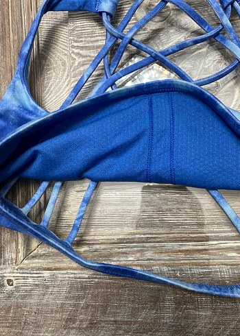 Mavi Batik Desenli Spor Sütyeni - Görsel 3