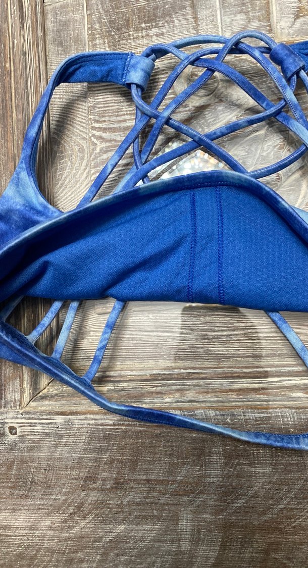 Mavi Batik Desenli Spor Sütyeni - Görsel 3