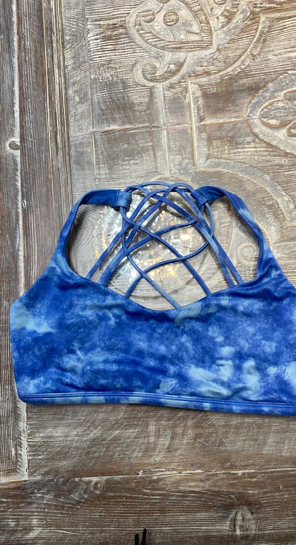 Mavi Batik Desenli Spor Sütyeni - Görsel 2