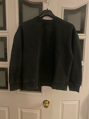 Zara X Small kalın Eskitme sweatshirt