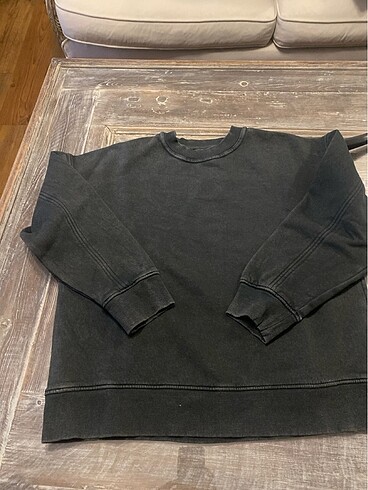 xs Beden Zara X Small kalın Eskitme sweatshirt