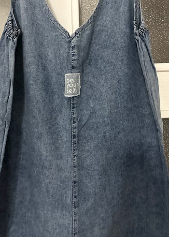 Diğer Kadın Mavi Denim Uzun Askılı Tulum