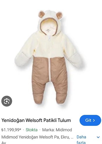 Bebek Kapüşonlu Kahverengi Tulum - Görsel 6