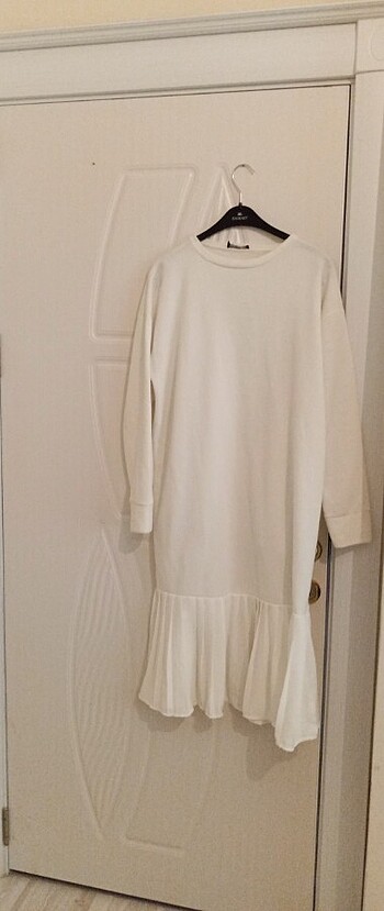 universal Beden beyaz Renk Krem rengi kumaş özelliği çok güzel Elbise veya tunik olarak kul