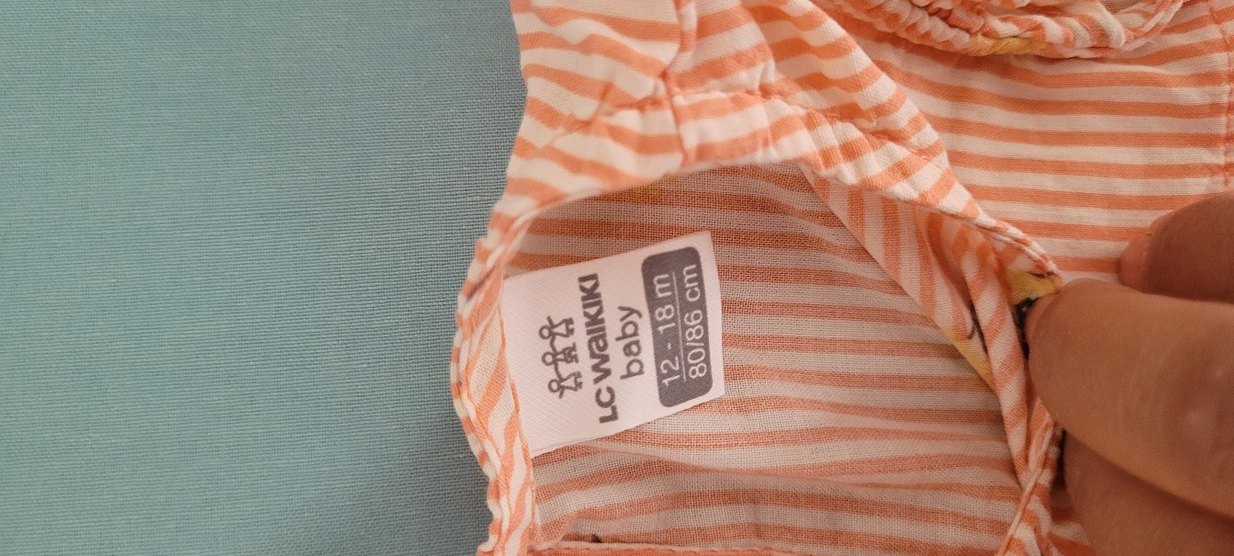 Bej Çizgili Çiçek Desenli bluz Çocuk - Görsel 4