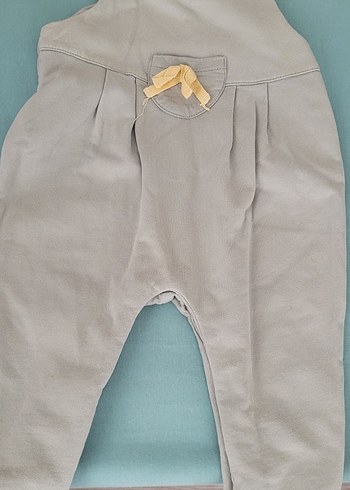 Gri Erkek Çocuk Keten Askılı Tulum - Görsel 3