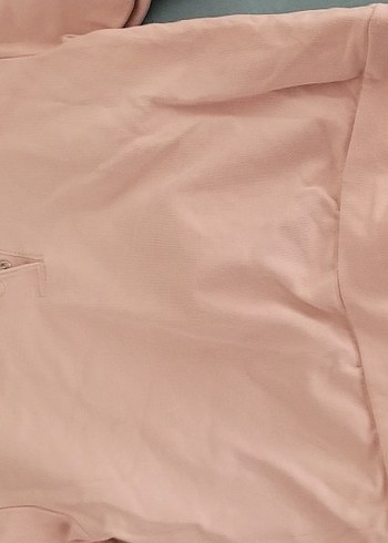 Düğmeli Pembe Kız Sweatshirt - Görsel 7