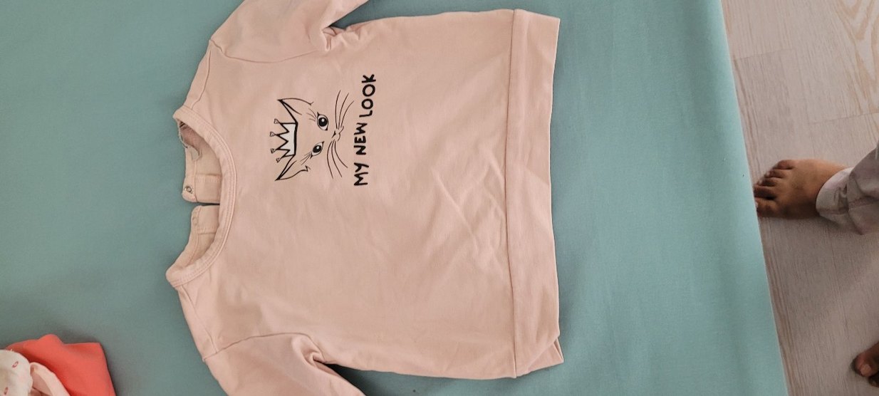 Düğmeli Pembe Kız Sweatshirt - Görsel 3