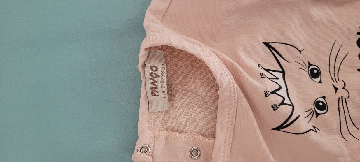 Düğmeli Pembe Kız Sweatshirt - Görsel 5