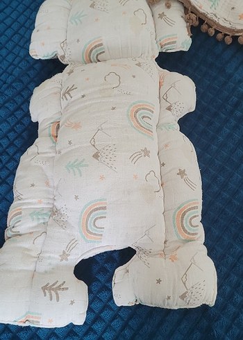 Çocuklar için Baskılı Pastel Uyku Minderi ve puset örtüsü - Görsel 2