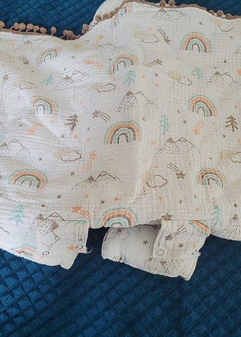 Çocuklar için Baskılı Pastel Uyku Minderi ve puset örtüsü - Görsel 6