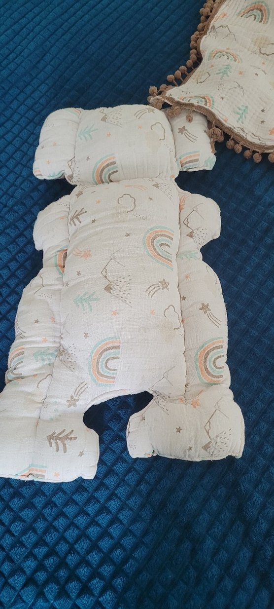 Çocuklar için Baskılı Pastel Uyku Minderi ve puset örtüsü - Görsel 2