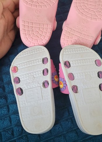 Kız Çocuk Pembe Renkli Velcro Bantlı Terlik - Görsel 4