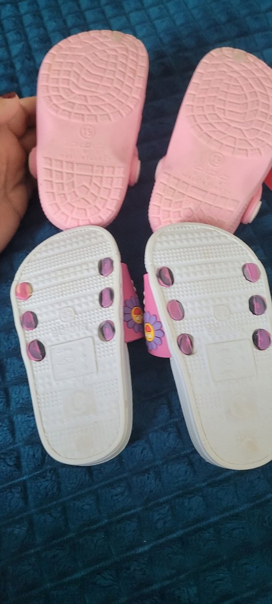 Kız Çocuk Pembe Renkli Velcro Bantlı Terlik - Görsel 5