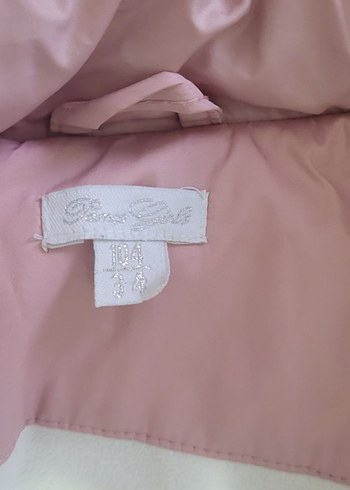 Pembe Düğmeli Kız Çocuk Mont - Görsel 4