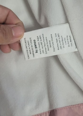 Pembe Düğmeli Kız Çocuk Mont - Görsel 6