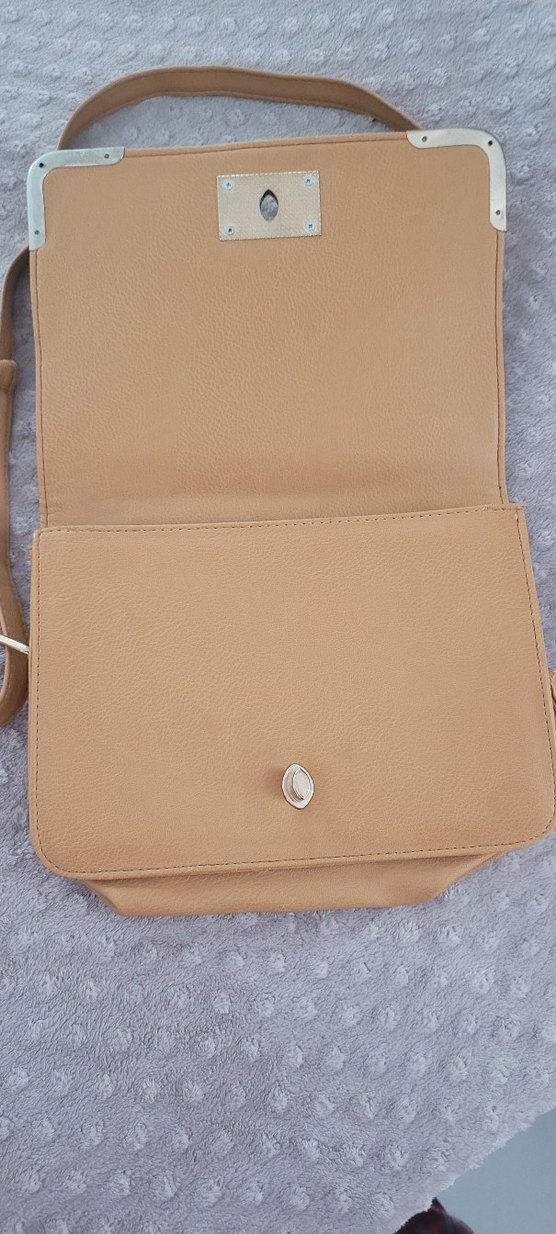 hardal sarisi Deri Tokalı Kadın Çanta - Görsel 2