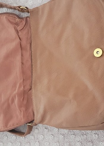 taba Deri Kadın Çanta Fermuarlı - Görsel 2