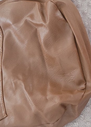 taba Deri Kadın Çanta Fermuarlı - Görsel 6