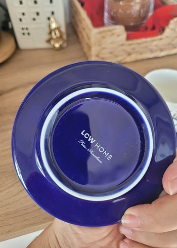 Mavi Kulplu Göz Desenli Kahve Fincanı Seti - Görsel 7