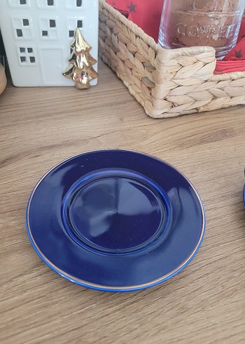 Mavi Kulplu Göz Desenli Kahve Fincanı Seti - Görsel 2