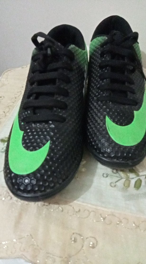 Yılan Desenli Yeşil Erkek Futbol Ayakkabısı - Görsel 2