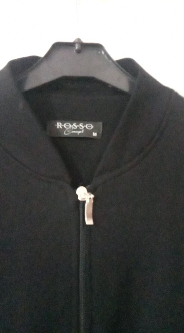 Erkek Siyah Fermuarlır Sweatshirt - Görsel 3