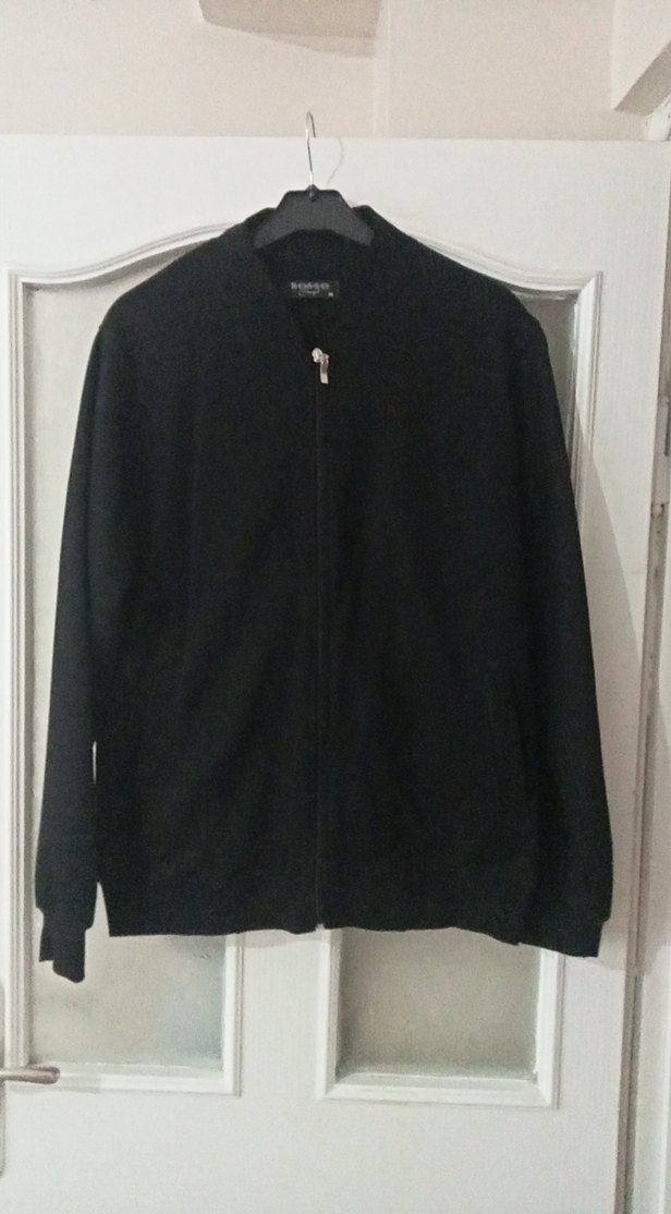 Erkek Siyah Fermuarlır Sweatshirt - Görsel 2