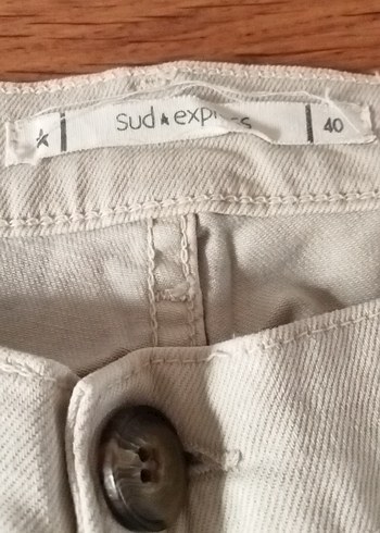 Bej erkek Denim Pantolon - Görsel 4