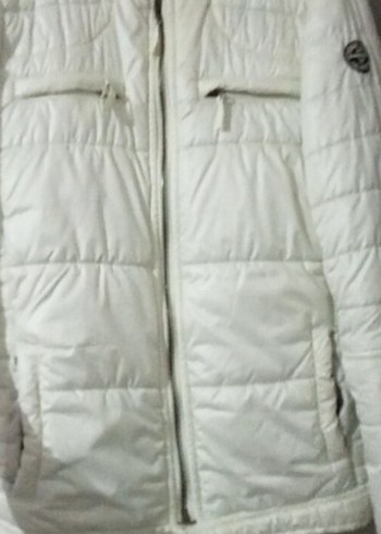 Beyaz Fermuarlı Erkek Kışlik. Montu sorunu yoktur - Görsel 2