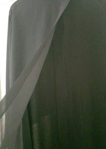 Uzun Kollu Mavi Siyah Kadın Tunik - Görsel 6