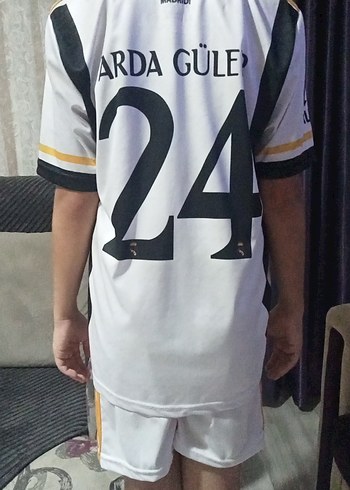 Erkek Beyaz Kısa Kollu Real Madrid Forma 11-12 yaş - Görsel 4