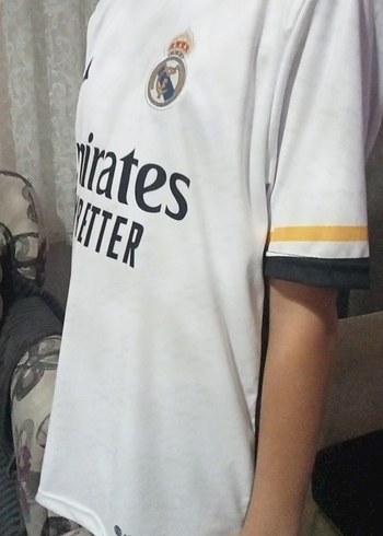 Erkek Beyaz Kısa Kollu Real Madrid Forma 11-12 yaş - Görsel 5