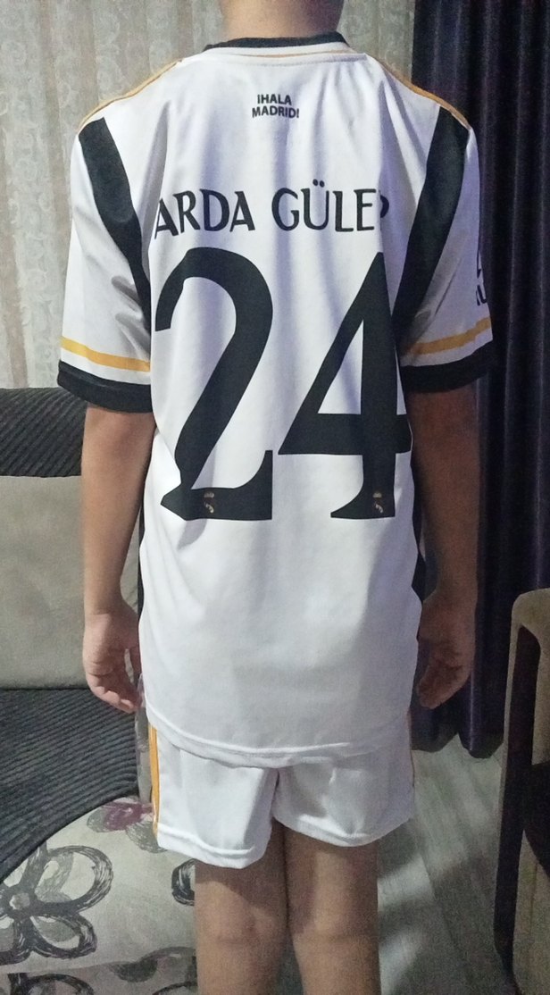 Erkek Beyaz Kısa Kollu Real Madrid Forma 11-12 yaş - Görsel 4